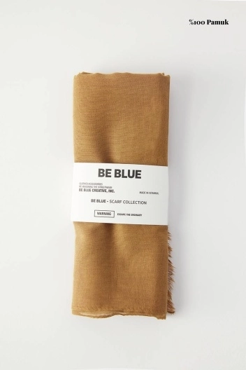 BE BLUE - KARAMEL PAMUKLU ŞAL